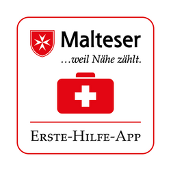 Die Erste-Hilfe-App der Malteser führt Schritt für Schritt durch die wichtigsten Maßnahmen der Ersten Hilfe und Ersten Hilfe bei Kindernotfällen.
